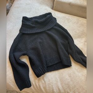 Pilcro Black Cowl Neck Sweater